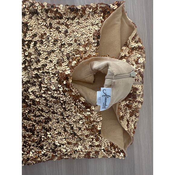 Alexandra Collection Alexandra GOLD Youth Mock Neck Tank Sz10 NWOT Taylor swift - Picture 4 of 5